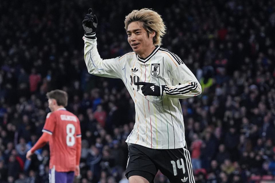 开云-日本1-0苏格兰!热身赛4连胜 伊东纯也替补绝杀 3天后过招英格兰